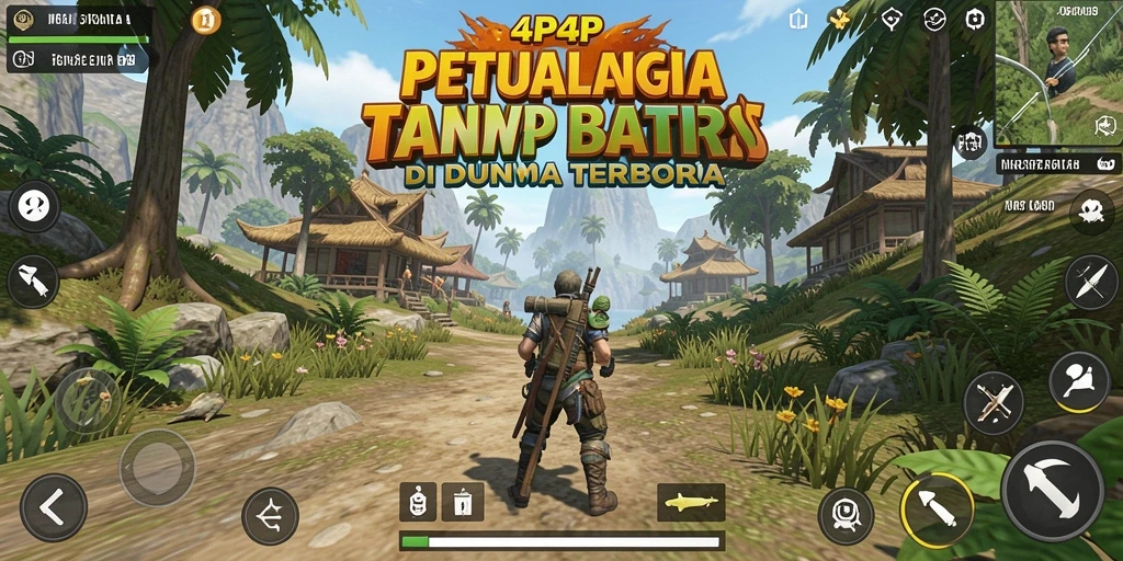 Tampilan gameplay Open World 4P4P yang menakjubkan dan dinamis.