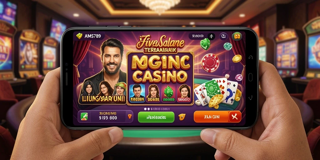 Screenshot utama AMS789 menampilkan gameplay Live Casino yang interaktif dan mendebarkan.