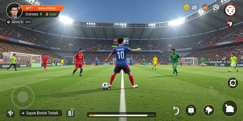 Tampilan gameplay API77 yang memukau saat pertandingan sepak bola.