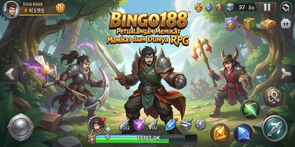 Tampilan gameplay RPG yang menarik dan mendebarkan di BINGO188.