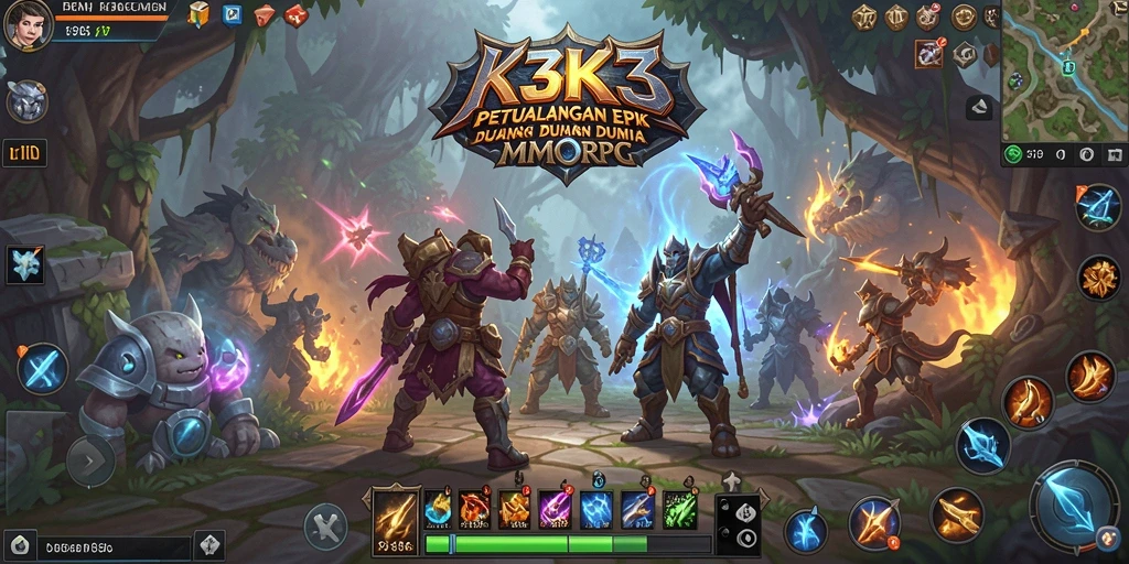 Tangkapan layar gameplay K3K3 yang menampilkan pertarungan seru antara pemain.