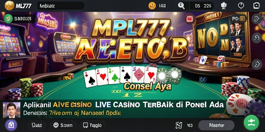 Tampilan menarik dari gameplay Live Casino di MPL777.