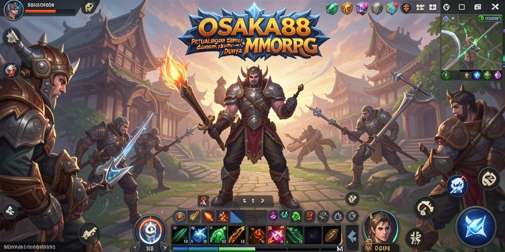 Tangkapan layar utama OSAKA88 menampilkan aksi pertempuran seru di dunia MMORPG.