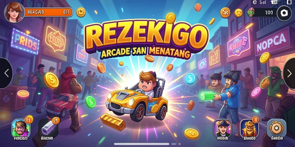 Tampilan menarik dari gameplay seru REZEKIGO di dunia Arcade.