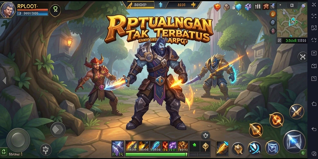 Tampilan menarik dari aksi bertarung dalam RPLOOT