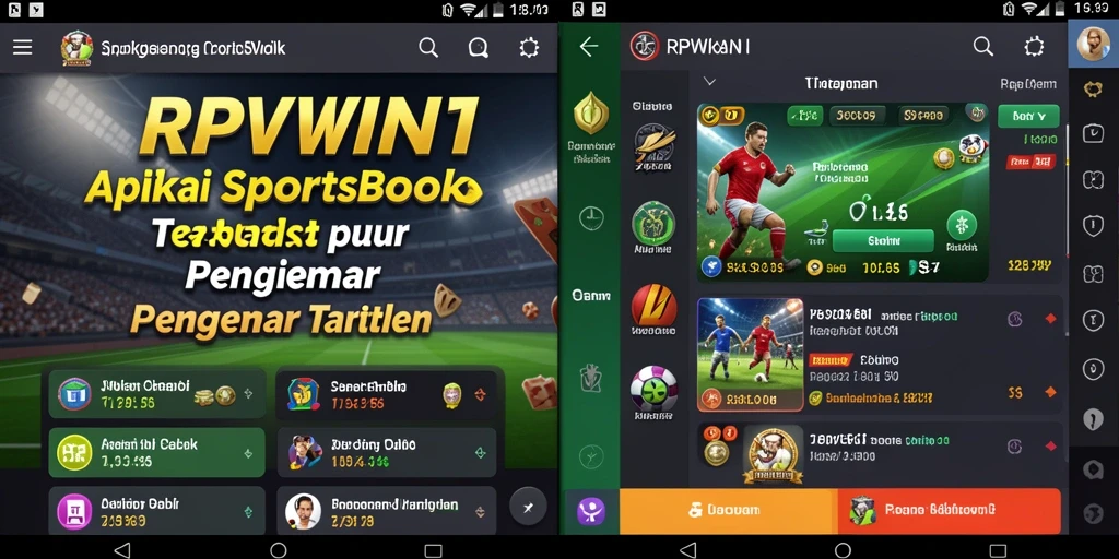 Tampilan gameplay RPWIN1 dengan taruhan olahraga yang menarik.