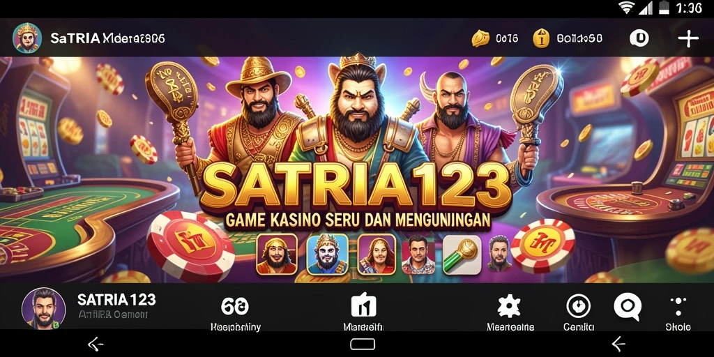 Screenshot gameplay SATRIA123 menampilkan keseruan permainan kasino.